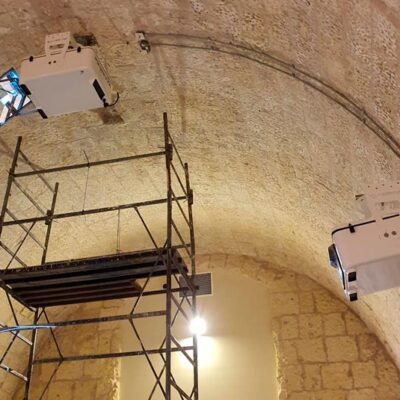 Installazione in interno dei Case Proietta per video proiettori